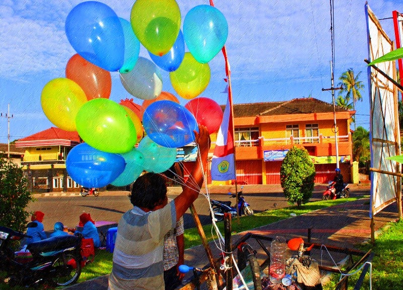 Gambar balon terbang untuk anak-anak