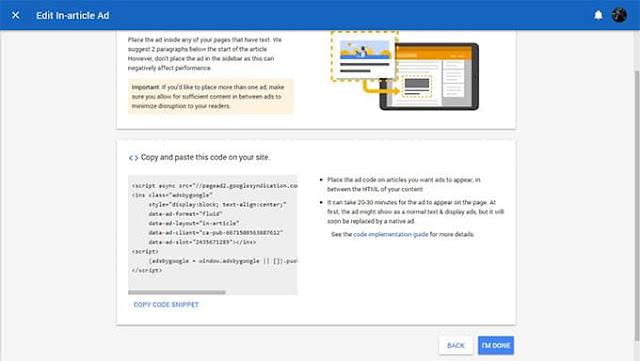 Cara Menambahkan In-Article Ads Google AdSense di Blog