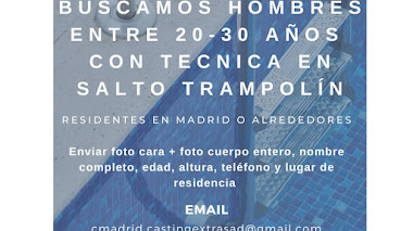 PARA PROYECTO INTERNACIONAL EN MADRID Buscamos personas que quieran trabajar como extra en cine, tv o publicidad.