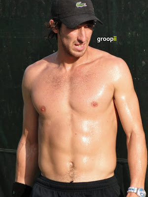 Pablo Cuevas Shirtless at Sony Ericsson Open 2011