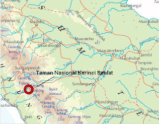 Peta Taman Nasional Gunung Kerinci