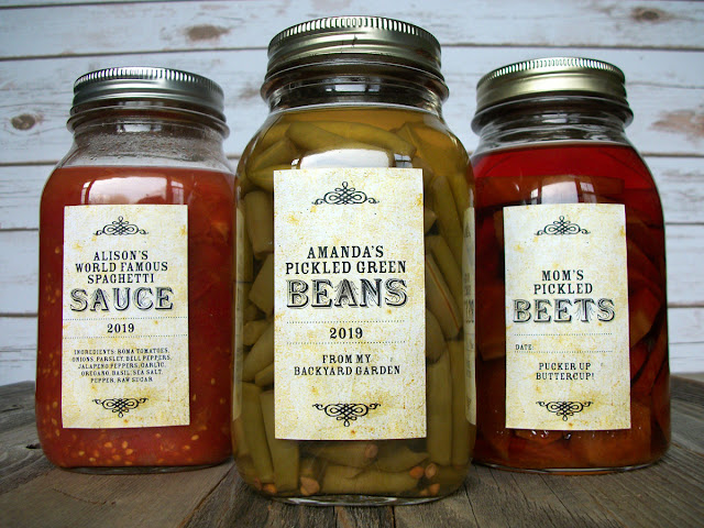 Custom Vintage Rectangle mason jar labels
