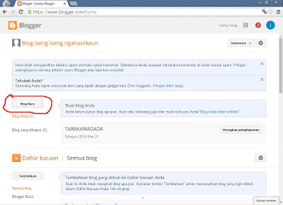Cara Cepat Membuat Blog Baru