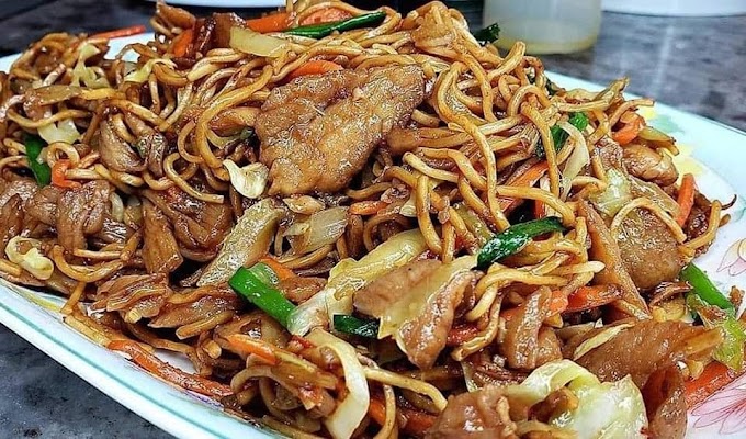 Chicken chow mein with the best chow mein sauce