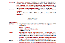 Contoh Format SK Bendahara TK Untuk BOP 2018