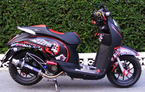 Gambar modifikasi scoopy  airbrush thailook  velg jari jari 