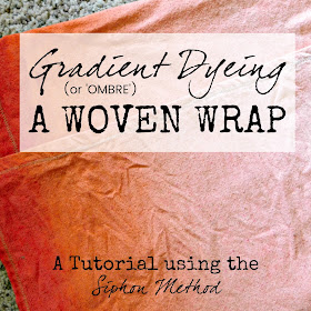 how to gradient dye a woven wrap how to ombre dye or grad dye a woven wrap siphon method