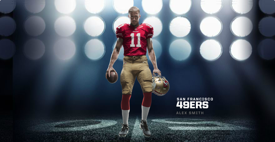 SAN FRANCISCO 49ERS 2012 NIKE FOOTBALL UNIFORM