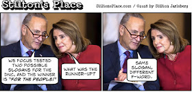 stilton’s place, stilton, political, humor, conservative, cartoons, jokes, hope n’ change, pelosi, schumer, for the people, slogan, abraham lincoln, gettysburg address