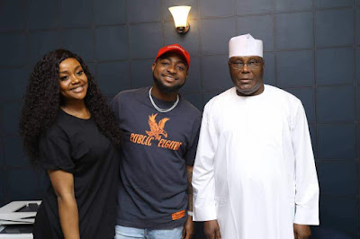 Davido and his boo Chioma pay Courtesy visit to PDP presidential aspirant Atiku Abubakar