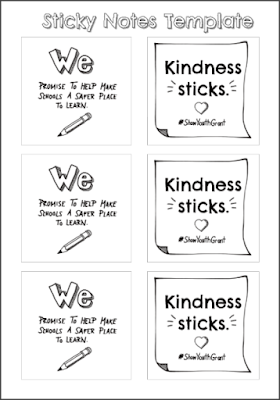 Kindness Sticks Printable Sticky Notes #ShawYouthGrant