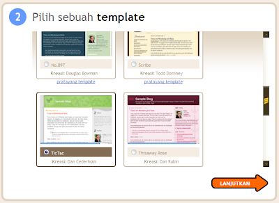 Pilih Template Blog Anda