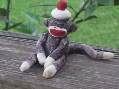 Sock Monkey Birthday Cake on Sock Monkey Party Goodies  Sock Monkey Birthday Cake Topper