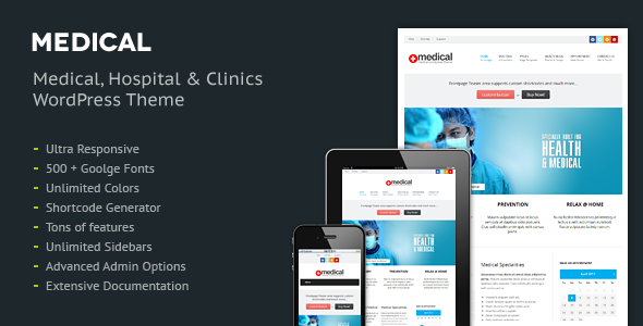 Medical and Health Related WordPress Themes