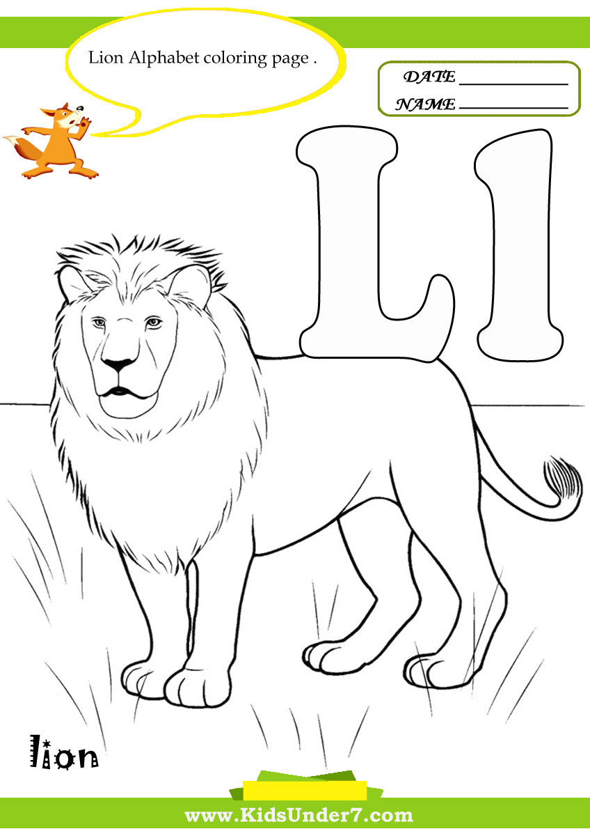 Kids Under 7 Letter L Worksheets And Coloring Pages