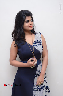 Telugu Actress Alekhya Stills in Blue Long Dress at Plus One ( 1) Audio Launch  0091.jpg