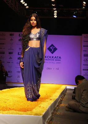 Models at the Kolkata Fashion Week