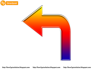 left turn yellow and blue gradient arrow png image