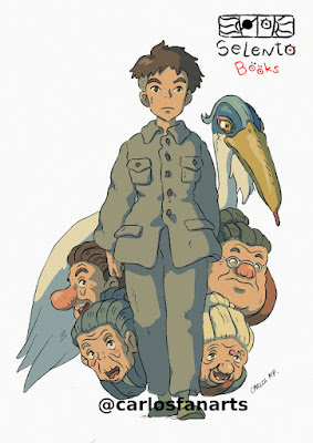 El chico y la garza / The Boy and the Heron 君たちはどう生きるか (Kimitachi wa Dō Ikiru ka) (Hayao Miyazaki - Studio Ghibli, 2023) FANART BY SELENTO BOOKS, Septiembre 2023