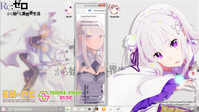 Windows 10 Ver. 1709 Theme Emilia Re:Zero by Enji Riz