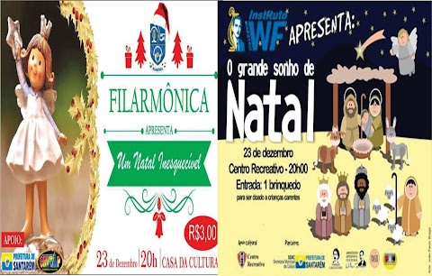 A Filarmônica  Municipal de Santarém e o Instituto Maestro Wilson Fonseca envolverão o público na magia do Natal  