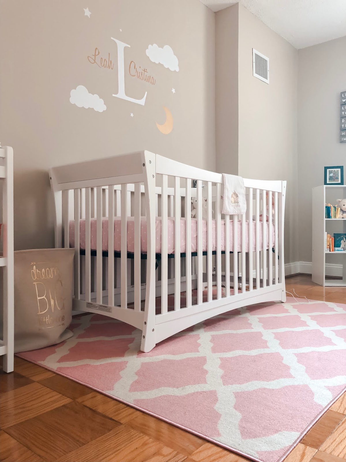 Pink Grey Gold Baby Girl Nursery Room Patty S Kloset