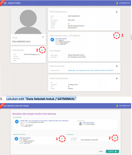 gambar panduan verval data guru di sim PKB