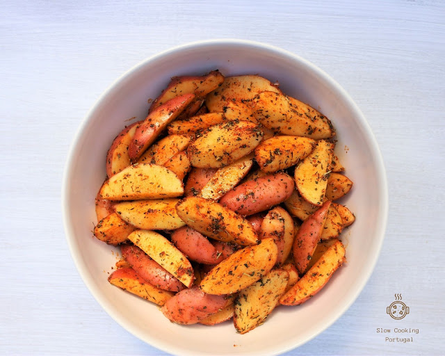 batatas prontas para a slow cooker