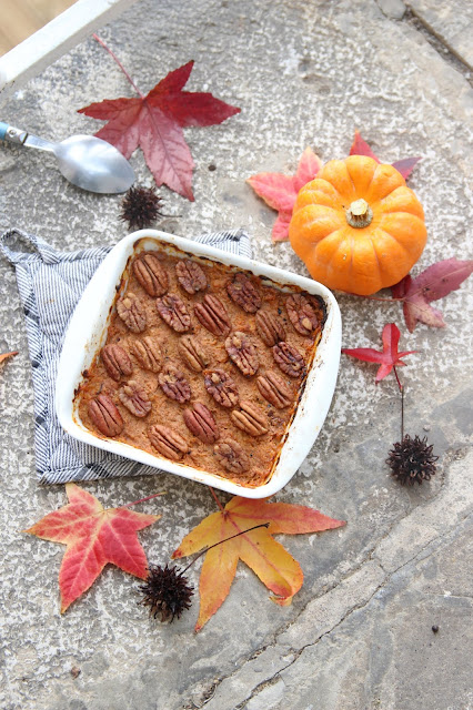 Cuillère et saladier : Purée patate douce-courge noix de pécan (sweet potato casserole revisitée)