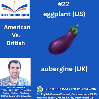 US words Vs. UK words in spoken English lesson 22