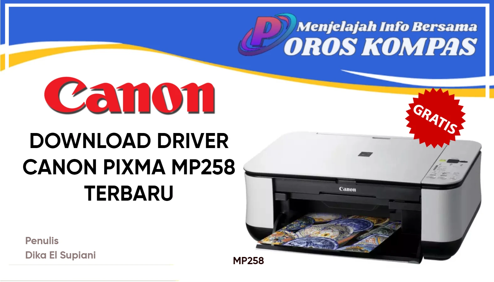 Gratis Download Driver Canon Pixma MP258 Terbaru 2023