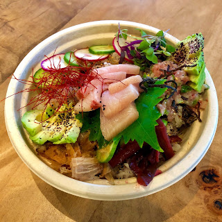 Hamachi bowl at Single Fin Kitchen