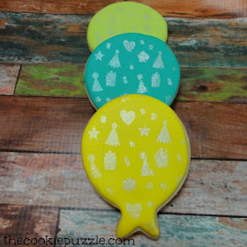 Stenciled Birthday Cookies