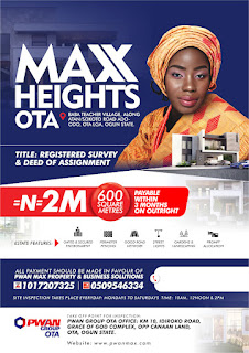 Land for Sale in Max Height Estate Ota Ogun State