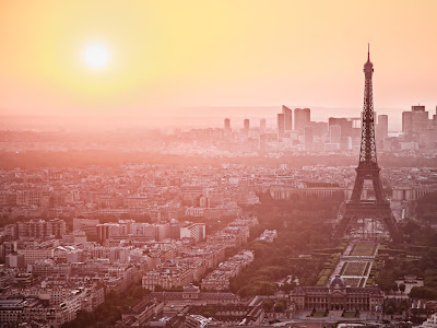 Paris Skyline At Sunset