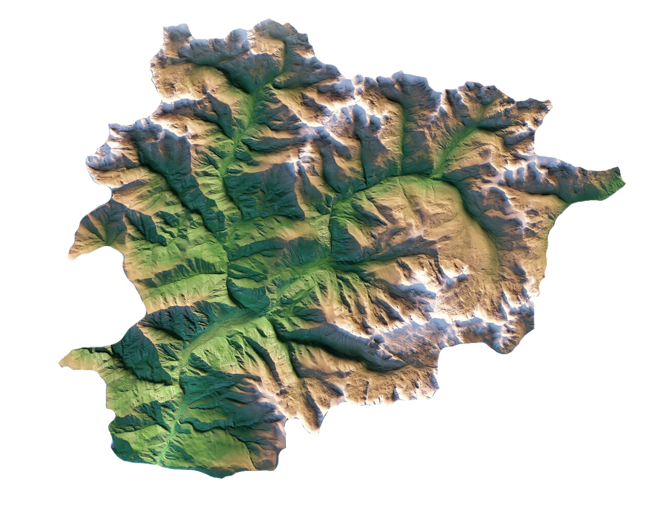 Andorra Relief Map