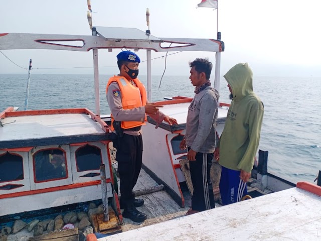 Patroli Laut Oleh Sat Polairud Polres Sukabumi di Wilayah Pantai Palabuhanratu