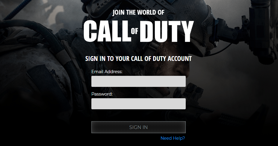 Screenshot of the Call of Duty Mobile account creation page with options to log in or create a new account