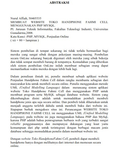 Andree's Blog: ABSTRAK dan DAFTAR PUSTAKA