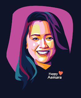 Vector popart wpap happy asmara ratu ambyar tak ikhlasno