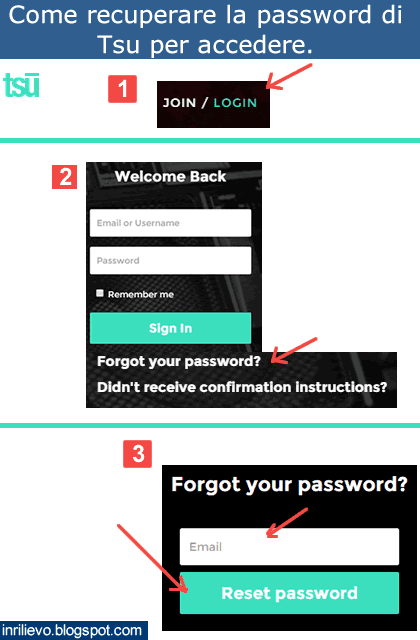 recupero password tsu