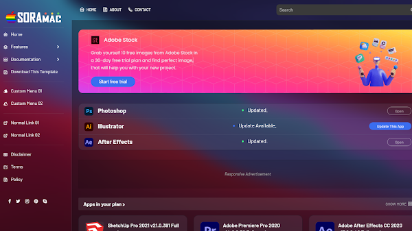 SoraMac Blogger Template Free Download