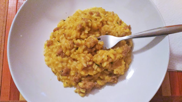 Risotto zucca e salsiccia