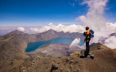 Peak of Mount Rinjani 3,726 meter