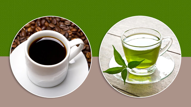 green tea vs black coffee