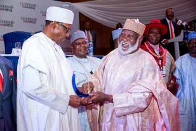 IN PICTURES: President Buhari receives Leadership Man of the Year Award