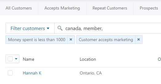 Specific defined customers groups with multiple tags in Shopify