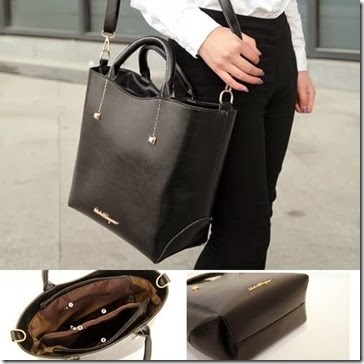 U1303 Black (210.000) - PU Leather, 36 x 28 x 15
