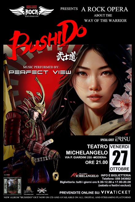 Perfect View: il 27 ottobre al Teatro Michelangelo di Modena in scena la rock opera teatrale “Bushido” 