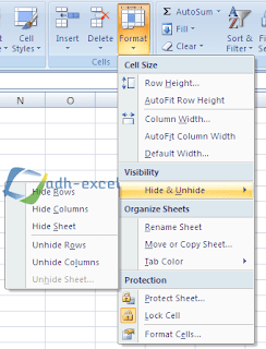 menu format dalam excel